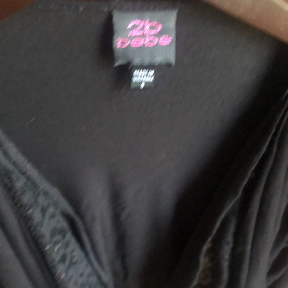 2b bebe black waterfall cardigan with sequins - Picture 4 of 4